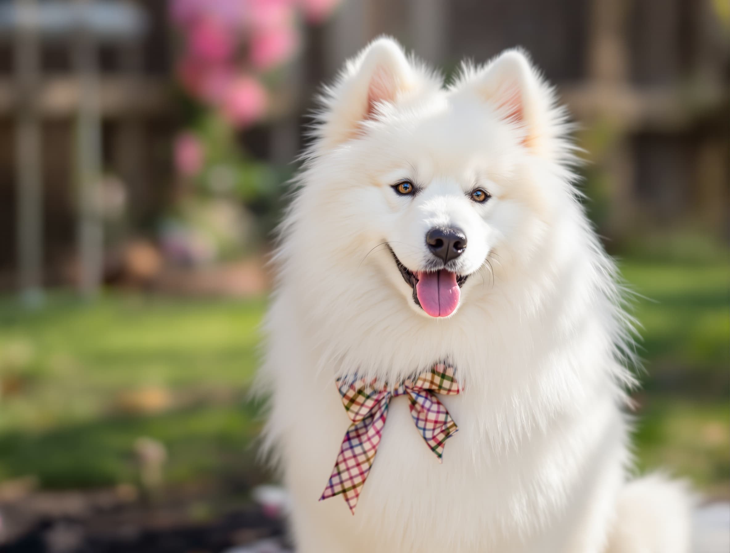 Samoyed de-shedding session